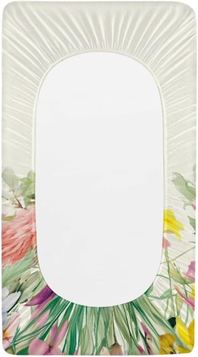 Bird Butterfly Changing Pad Cover for Baby Stretchy Changing Table Cover Breathable Diaper Changing Mat Cover Fit 32"x16" Contoured Pad