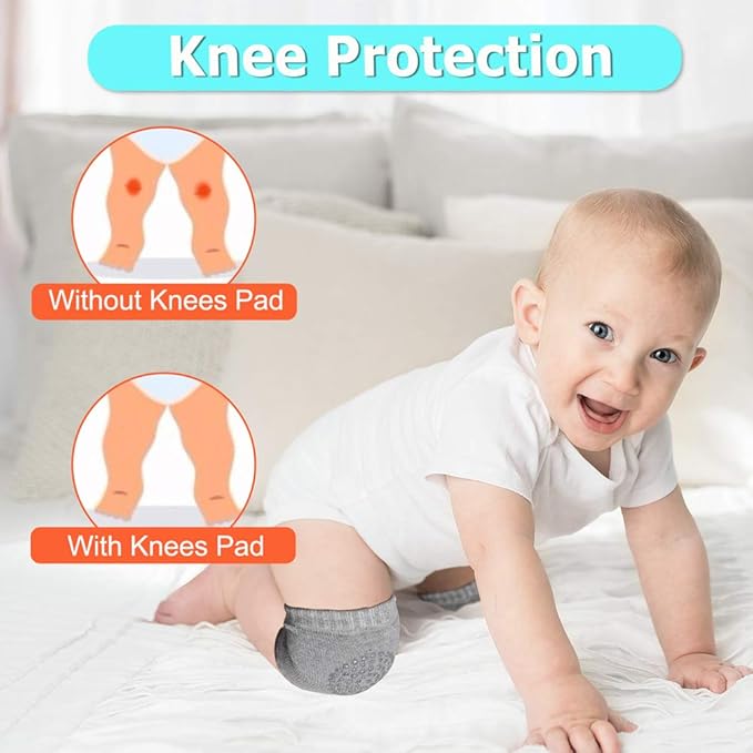 Baby Head Protector & Knee Pads for Crawling, Toddlers Head Safety Pad Adjustable Backpack, Baby Back Protection for Walking & Crawling, Cute Elephant
