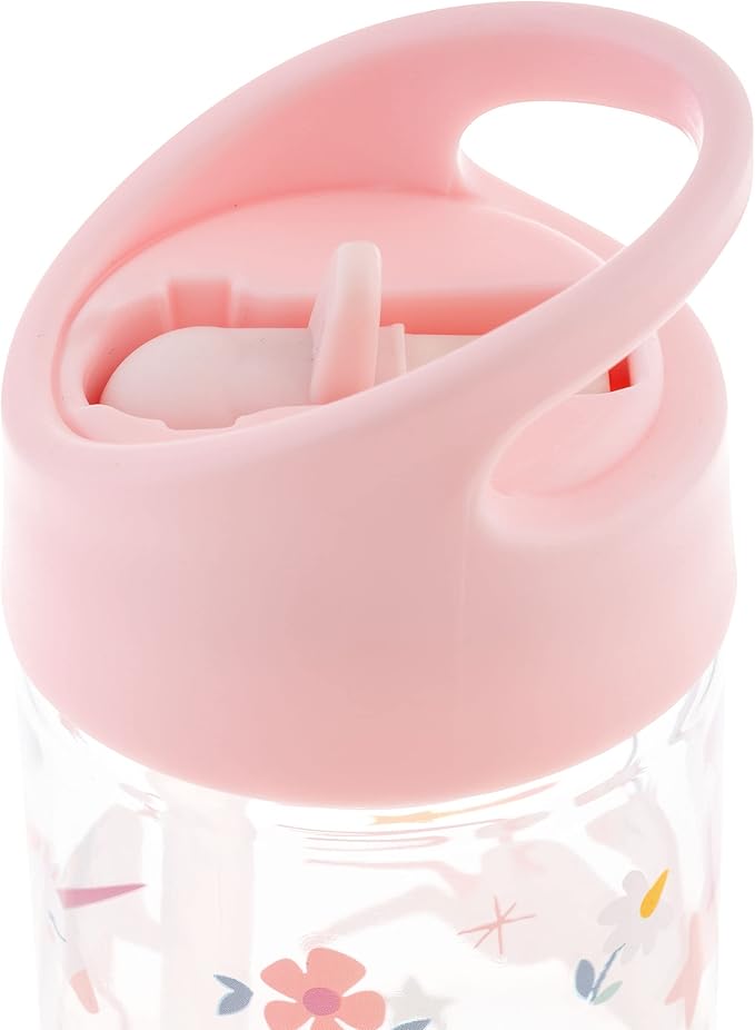 Stephen Joseph, Kids Flip Top Water Bottle, 10 oz Tritan BPA Free, Water Bottle for Girls & Boys, Back to School Flip Top Bottle, Pink Unicorn