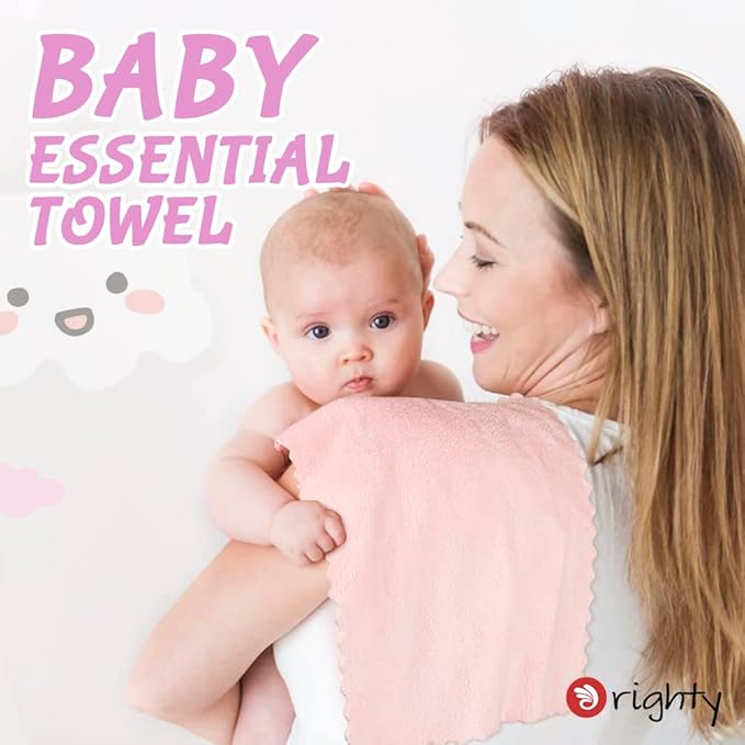 Orighty Burp Cloths, Super Soft & Highly Absorbent Coral Fleece, 20 x 10 Inch Gentle & Large Burp Rugs for Baby Sensitive Skin - Burping Cloths for Newborn Essential, 16 Pack