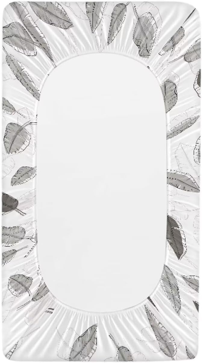 Leaf Baby Changing Pad Cover Stain Resistant Breathable Nursery Pad Change Cover Soft Stretchy Changing Table Cover Fit 32"x16" Contoured Pad
