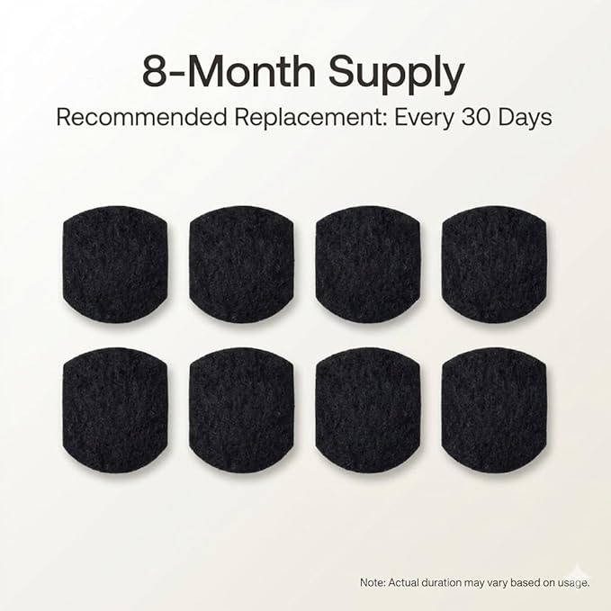 8 Pack Diaper Pail Deodorizer Refills Compatible with Ubbi Diaper Pail, Activated Charcoal Odor Absorbing Carbon Filters for Baby Diaper Trash Can, Helps Control Odors & Keep Home Fresh
