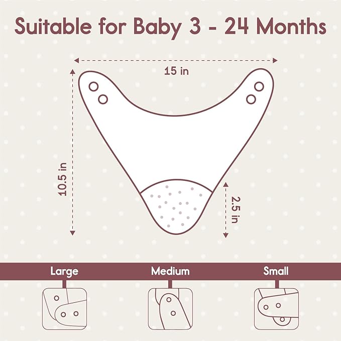 Bazzle Baby Bandana Teething Bibs 4-Pack – Cotton Drool Bibs for Boys & Girls, Silicone Teether for Teething Relief, Adjustable & Absorbent Baby Bibs for Drooling (Zion)