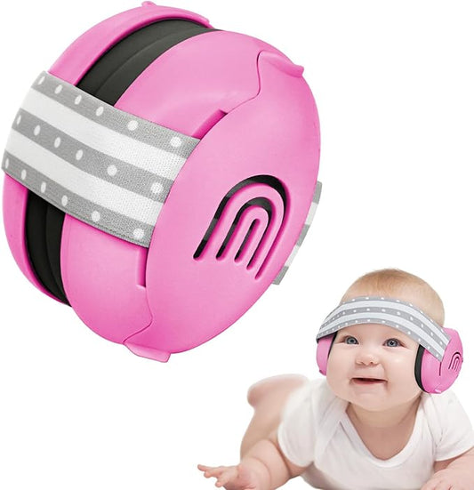 Adjustable Baby & Toddler Noise Cancelling Headphones - Ear Muffs for Kids 1-3 for Airplane Travel