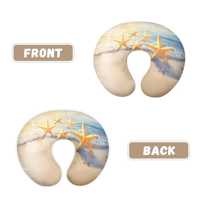 Beach Pillow Cover for Infant Snug, Removable Soft Breastfeeding Pillow Slipcover for Baby Boy Girl, Durable Neutral Breastfeeding Pillow Cover