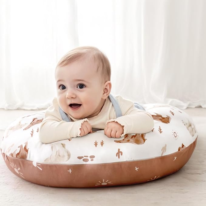 GRSSDER Nursing Pillow Cover Stretchy Minky Removable Nursing Covers for Breastfeeding Pillows, Ultra Soft Comfortable Slipcover for Boy and Girls, Sunny Bear