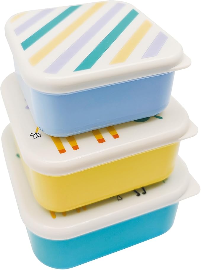 Jacent Safari Snack Boxes: 3 Count Pack with 3 Sizes, Craft/Snack Containers, Easy Open, Leak Proof Small Food Containers with Lids, Nesting Boxes For Sandwiches, Snacks, And More