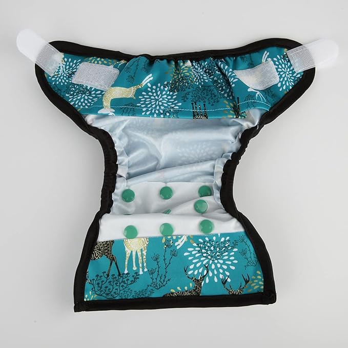 Newborn Diaper Cover with Snap and Loop, PUL Material, 1 Count