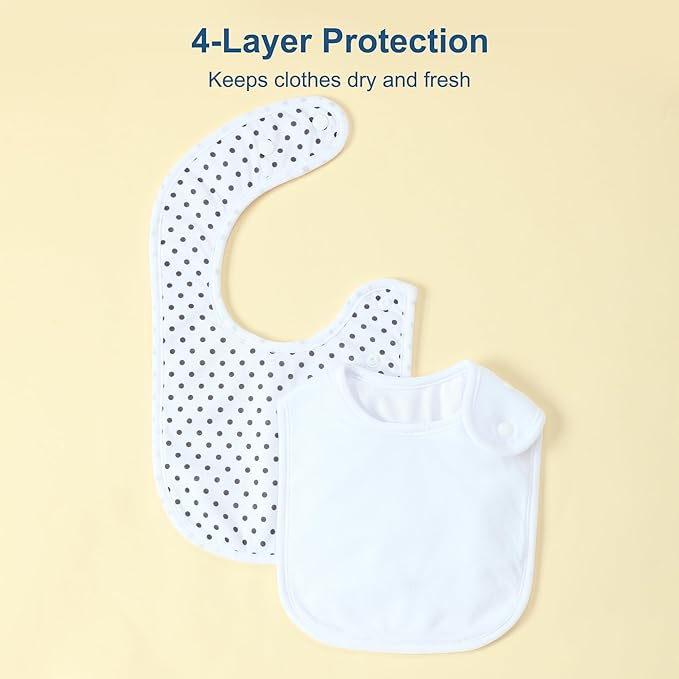 Waterproof Baby Bibs for Boys & Girls Soft and Absorbent Bandana Drool Bibs Set for Infant Newborn 0-12 Months