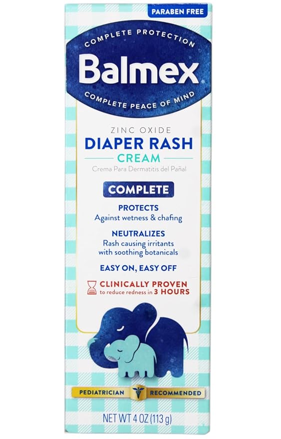 Balmex Diaper Rash Cream - 4 oz, Pack of 6