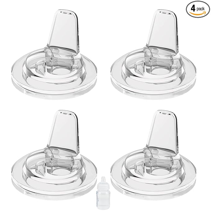 Spout Sippy Nipples for Philips Avent Anti-Colic Baby Bottles, Transition Cup Food Grade Silicone Soft Nipple 6m+, Pack of 4
