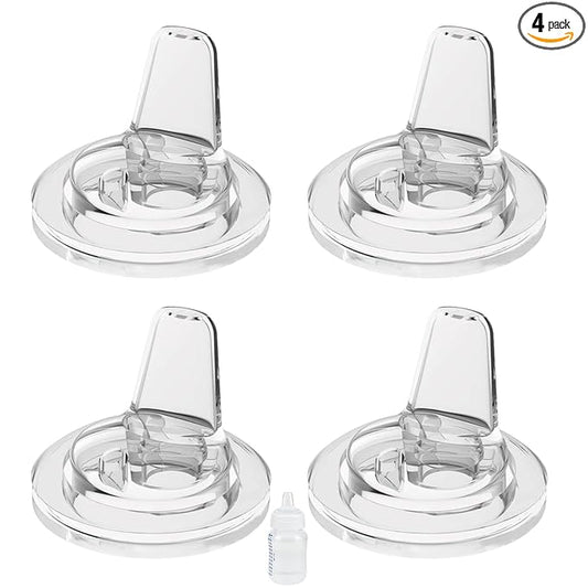 Spout Sippy Nipples for Philips Avent Anti-Colic Baby Bottles, Transition Cup Food Grade Silicone Soft Nipple 6m+, Pack of 4