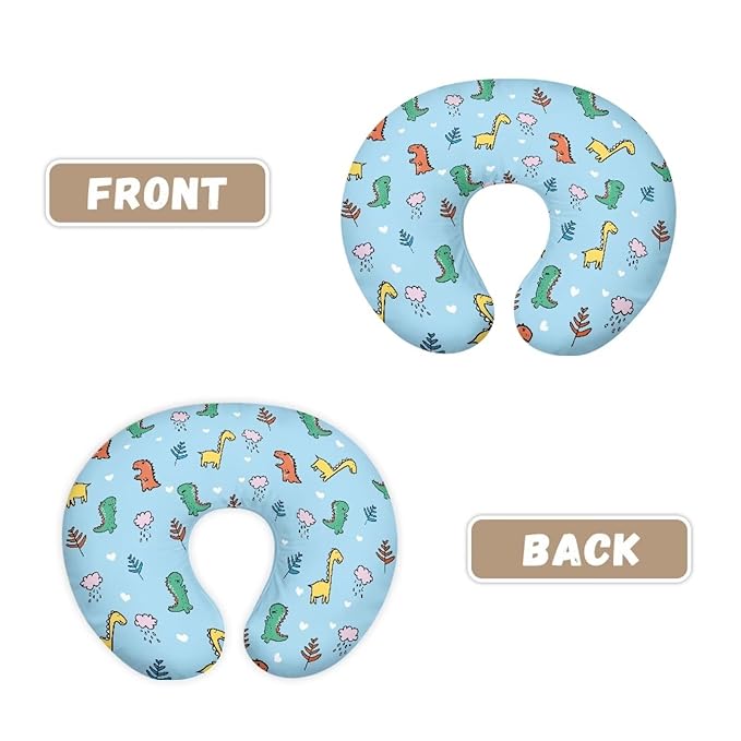 Dinosaur Nursing Pillow Cover for Baby Boys & Girls Nursing Pillow Slipcover for Breastfeeding Moms Fit Original Support Pillow for Breastfeeding and Bottle Feeding