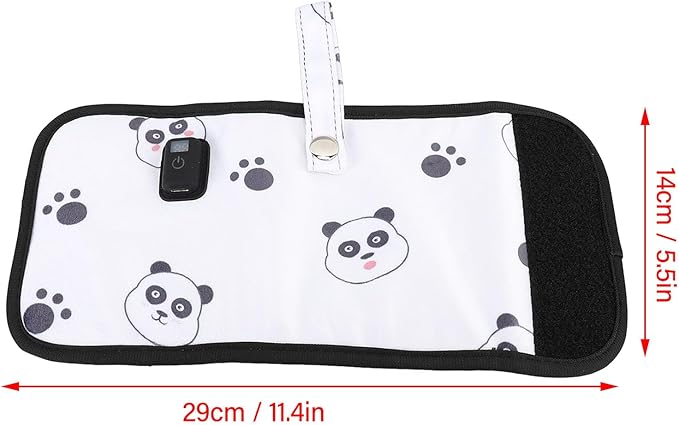 CDQL Portable Bottle Warmer Sleeve, Cute Panda Pattern Design, USB Milk Heat Keeper, Adjustable Milk Warmer with 21 Level Temperature Control, Bottle Warmer for Car, Travel