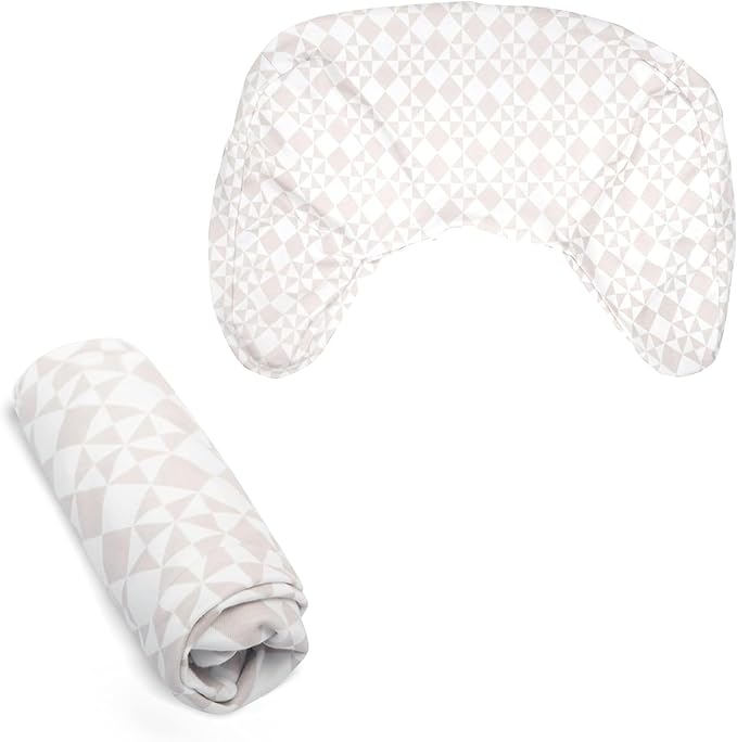 Boppy Nursing Pillow Cover, Beige Checkered Quilt, Single Cover, Easy-On Slipcover with Gentle 100% Organic Cotton Fabric for The Redesigned Nursing Pillow