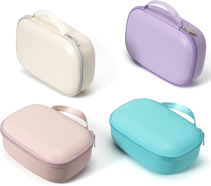 Wearable Breast Pumps Carrying Case, Hard Shell Breast Pump Bag with Waterproof Removable Tray, Breast Pump Storage Bag Compatible with Most of Wearable Breast Pumps (Teal) (Beige)