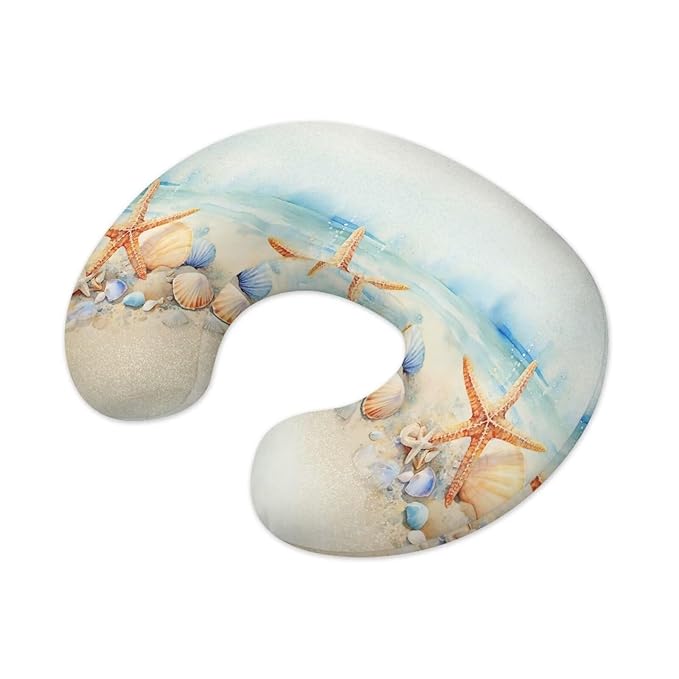 Beach Baby Nursing Pillow Cover Removable Breathable Breastfeeding Pillow Slipcover, Stretchy Nursing Pillow Case Fits Snug On Infant