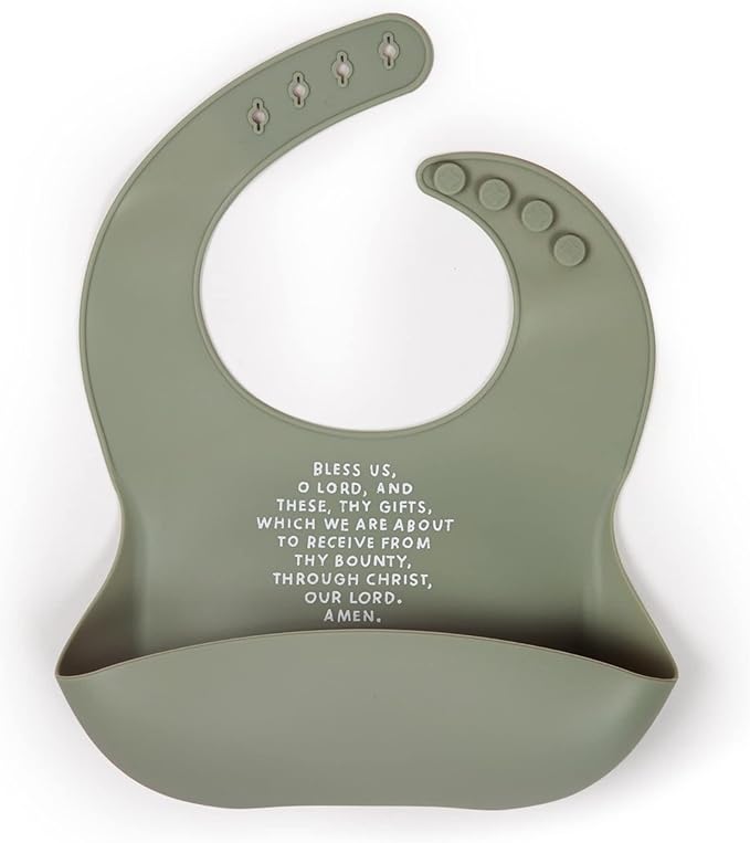 Be A Heart Silicone Baby Bibs, Adjustable Waterproof Bibs, Meal Blessing Bibs