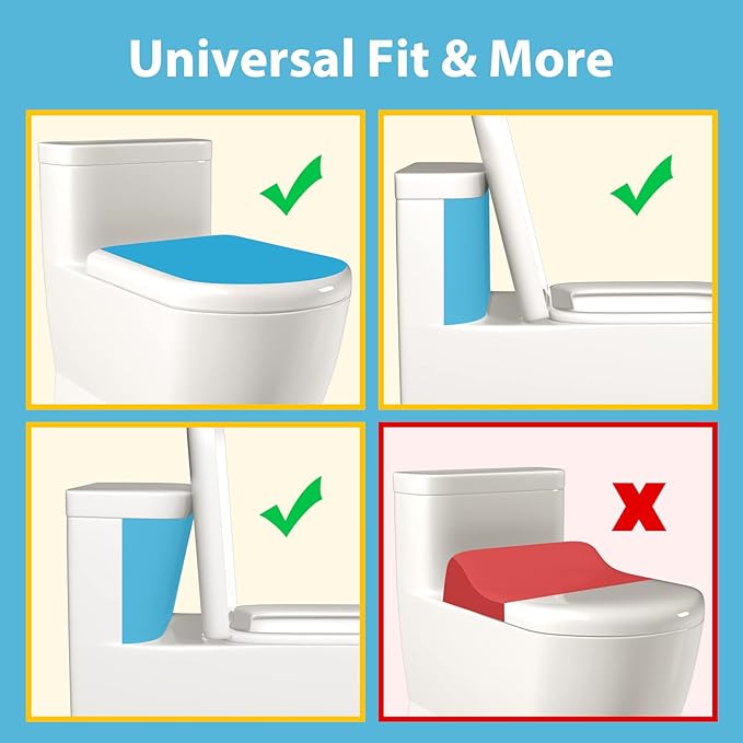 4our Kiddies Baby Toilet Lock for Child Safety, Baby Proof Toilet Seat Lock with Extra Pallet Fit for Most Standard Toilet, Easy Intallation Toilet Lid Lock with Extra 3M Adhesive (1 Pack)
