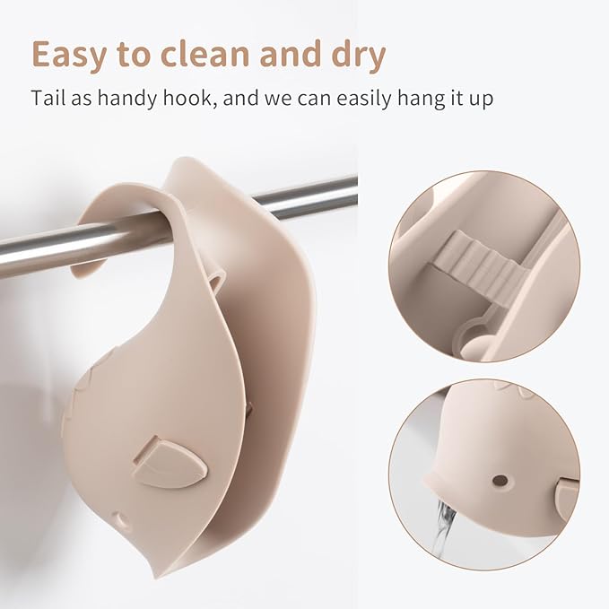 Faucet Cover Bathtub Baby Spout Cover Soft,Bath Faucet Cover for Baby's and Kid's Safety (Whale Grayish Beige)