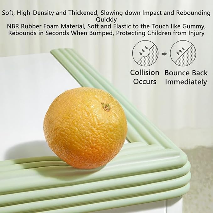 WIGING Foam Safety Strips, L Type Safety Edge Protection Strip, Self-Adhesive Children Anti Collision Strip, Table Corners Cushion Bumper for Furniture Desk Worktop (Color : White, Size : 6m/19.68ft)