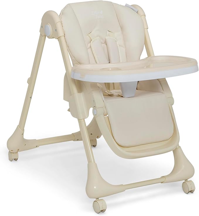Little Folks by Delta Children 2-in-1 SlimFold High Chair for Babies and Toddlers, Cream
