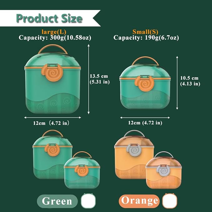 WAN-WAN baby formula dispenser on the go, milk powder formula container for travel