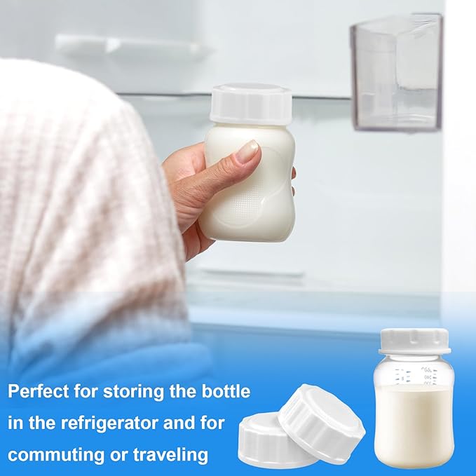 6pcs Travel Bottle Caps for Avent, Baby Bottle Caps Bottle Lids Replacement Baby Bottle Lids Compatible with Avent Wide-Mouth Bottles