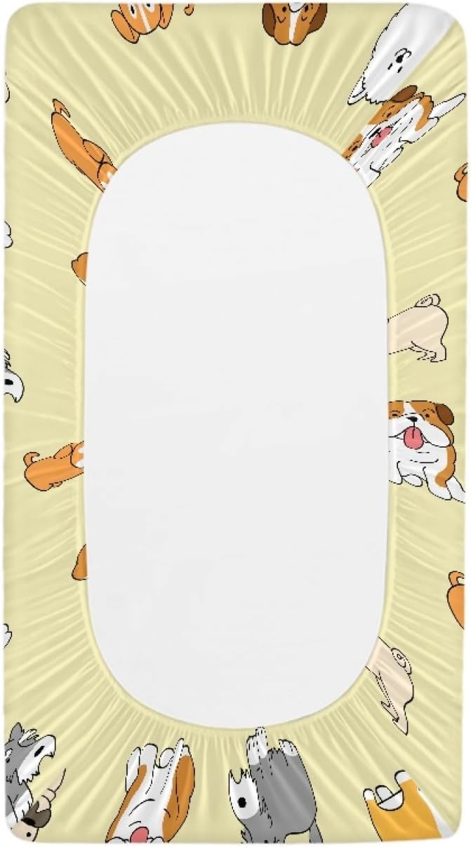 Baby Changing Pad Cover - Puppy Dog Cute Diaper Changing Table Pad Cover - Changing Pad Sheets for Girls Boys