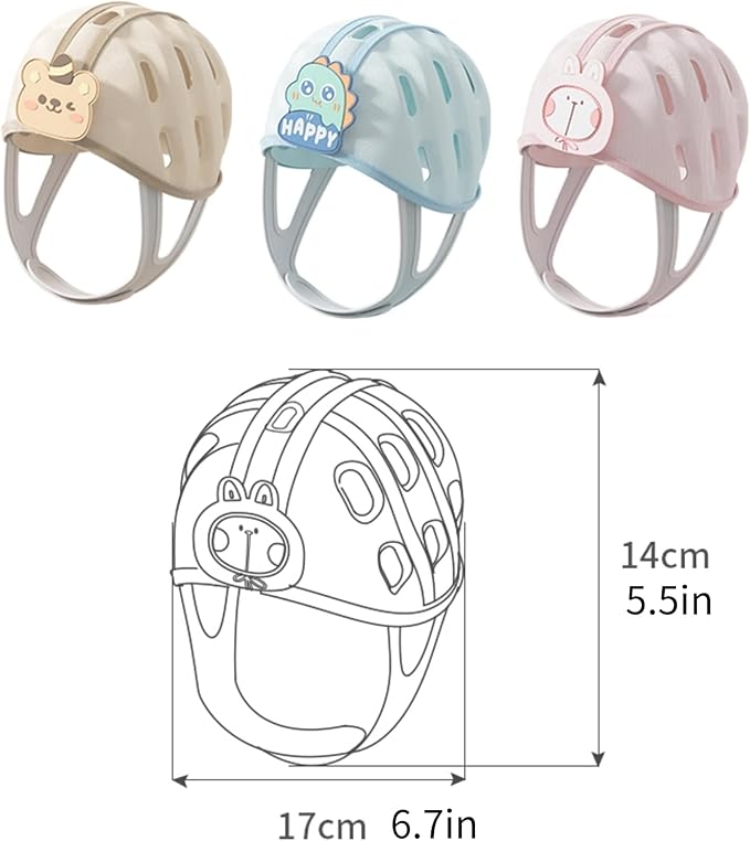 Baby Head Protector, Toddler Safety Helmet for Crawling Walking, 360° EVA Shockproof, Ultra-Light 120g, Multi-Color