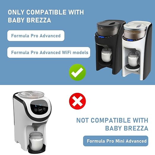 Baby Formula Dispenser Replacement Funnel Compatible with Baby Brezza Formula Pro Advanced and Pro Advanced WiFi Models ONLY, Replacement Funnel & Cover, NOT Fit Formula Pro MINI Mixer Machine, 3-Set