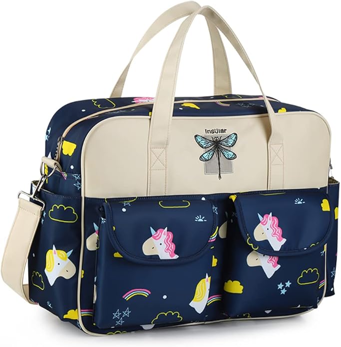 Kamay's Mummy Shoulder Bag Diaper Bag Chic Nappy Changing Bag Tote/Messenger Style Large with Changing Mat, Adjustable Straps