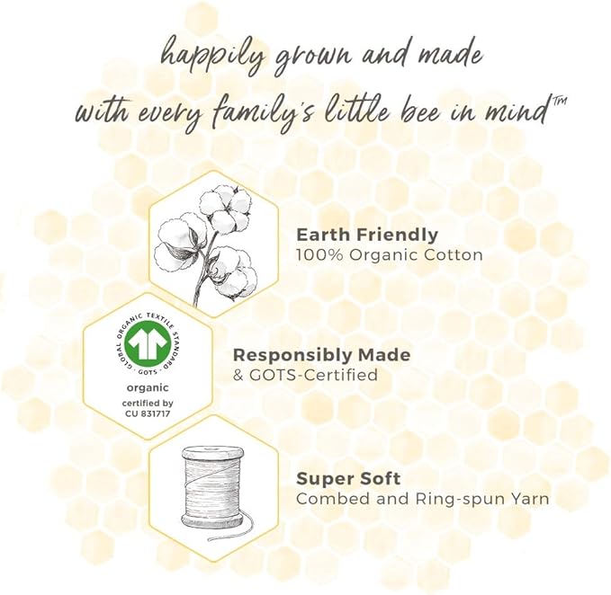 Burt's Bees Baby Unisex Baby Gift Set - Crib Sheet, Changing Pad Cover & Burp Cloths, 100% Organic Cotton Essentials Bundle