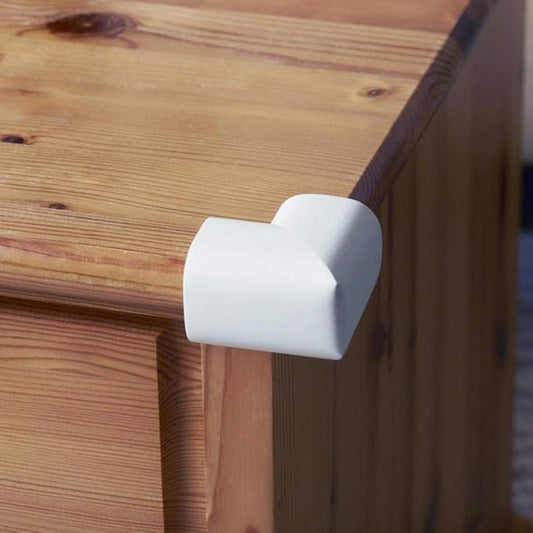 Toddleroo by North States - Foam Corner Protectors for Baby Proofing: Furniture Corner & Edge Safety Bumpers - 4 Pack - White