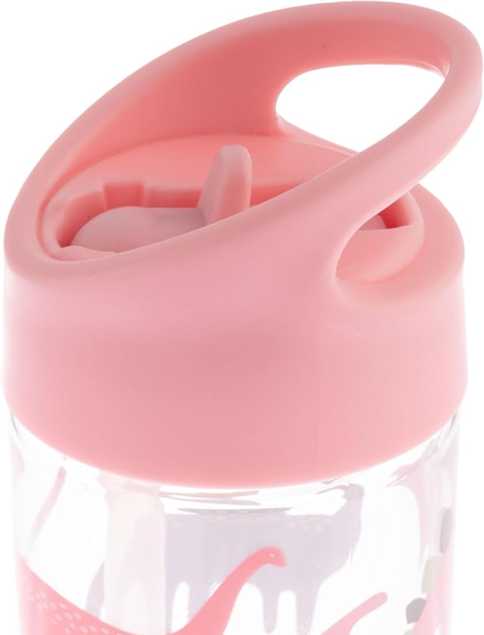Stephen Joseph, Kids Flip Top Water Bottle, 10 oz Tritan BPA Free, Water Bottle for Girls & Boys, Back to School Flip Top Bottle, Pink Dino