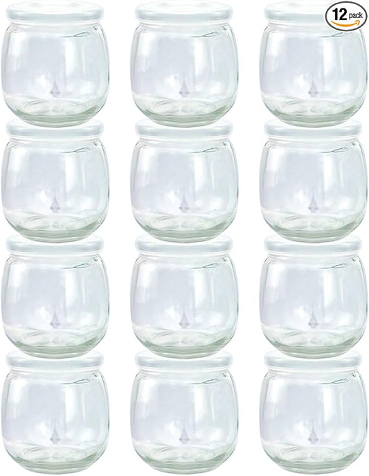 Baby Food Storage Containers,12 Pack Baby Food Containers with Lids,6 oz Glass Baby Food Jars,Small Snack Containers for Toddlers,Thickened Baby Food Storage Containers for Infant and Baby