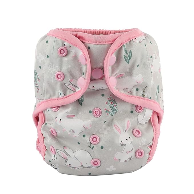 One Size Cloth Diaper Cover Snap With Double Gusset Rabbit One Fit All