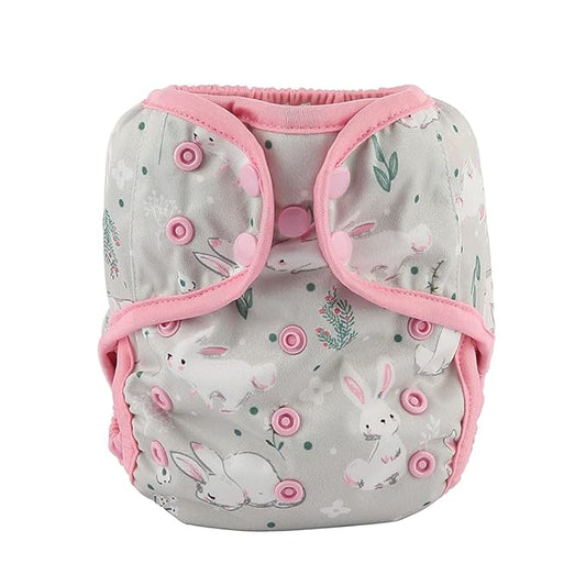 One Size Cloth Diaper Cover Snap With Double Gusset Rabbit One Fit All