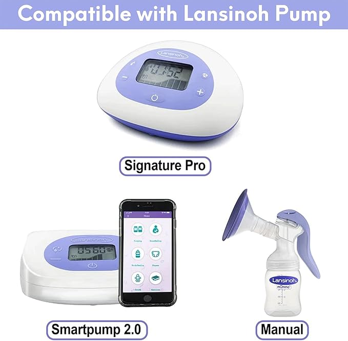 Replacement 6 Piece Duckbill Valves/Duck Bill Valve Compatible with Lansinoh Breast Pump Part, Use with Signature Pro/Smartpump/Manual Pumps, Accessories Made by Durceler, Pump Parts