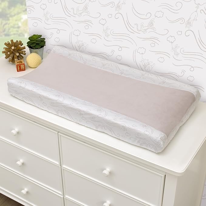 NoJo Disney Winnie The Pooh - Blustery Day Grey and White Super Soft Changing Pad Cover