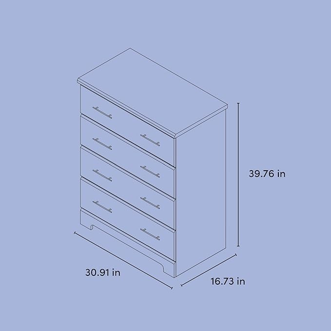 Storkcraft Brookside 4 Drawer Dresser (Black) – GREENGUARD Gold Certified, Nursery Dresser for Kids Bedroom, Chest of Drawers