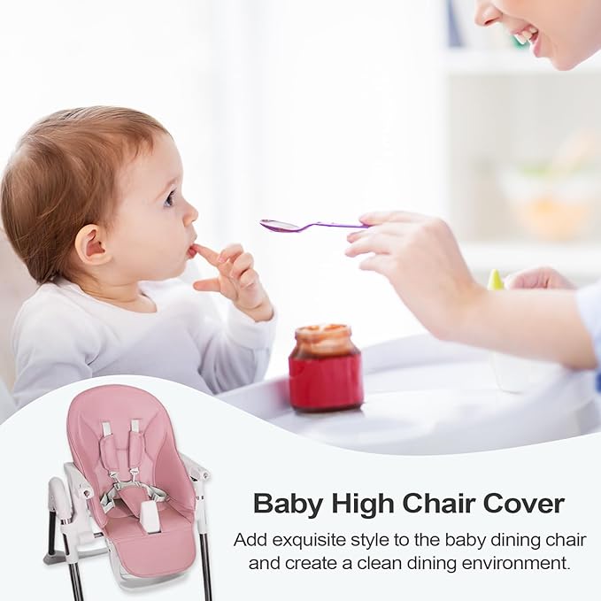 High Chair Cushion Replacement, PU Leather Baby High Chair Cover, Non-Slip Baby Dining Chair Cover Seat Padded Cushion for Pegs Pere_go, Siesta Zero3