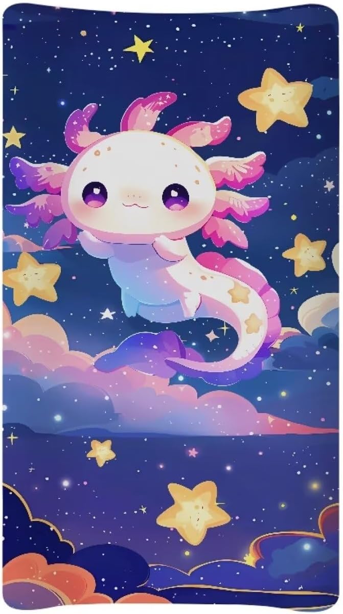 Axolotl Stars Change Pad Covers, Reusable Baby Diaper Change Table Covers Waterproof Baby Changing Pad Cover Machine Washable