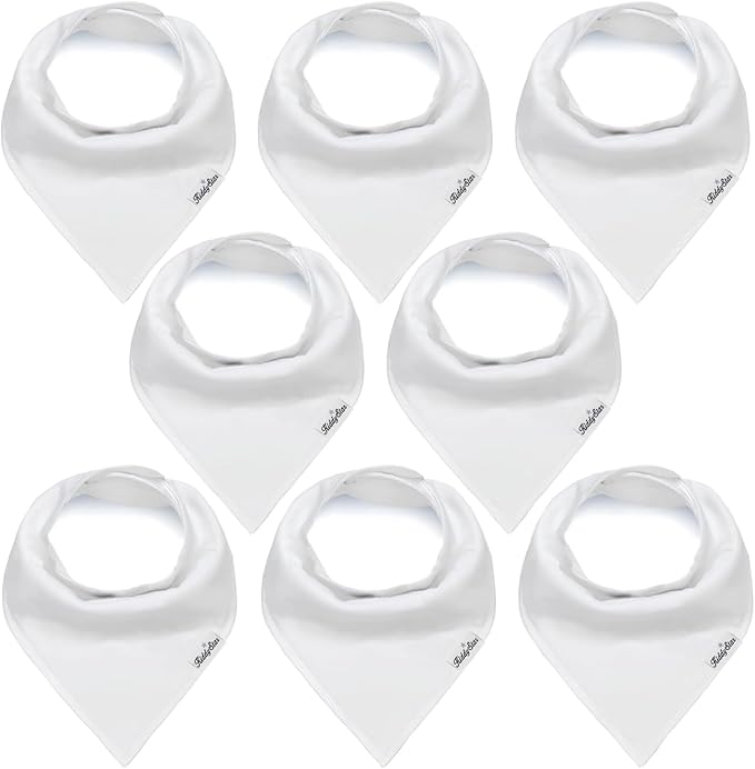 KiddyStar Drool Bibs for Babies – Organic, Unisex, Soft Absorbent Teething Bibs with Adjustable Snaps