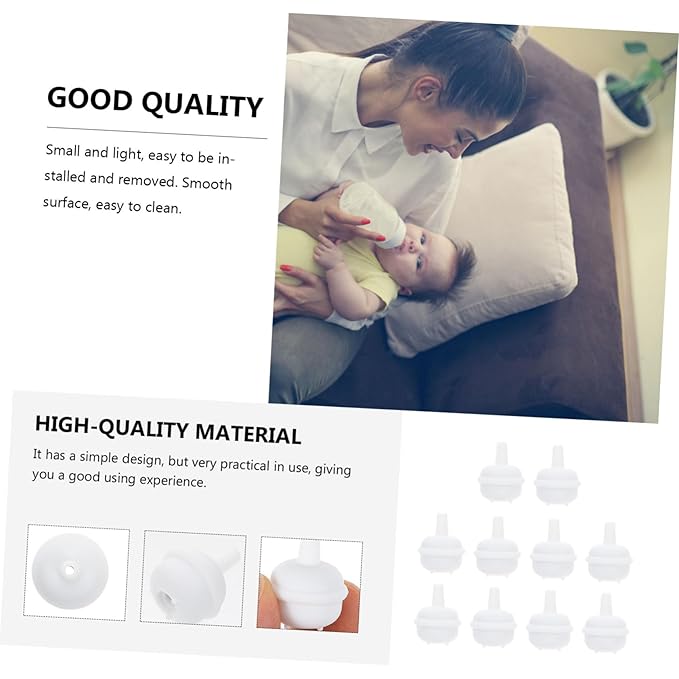 MERRYHAPY 10 Pack Baby Bottle Straw Bead Sippy Cup Milk Bottle Gravity Weights for Baby Safe Food Grade Silicone Easy to Carry Store