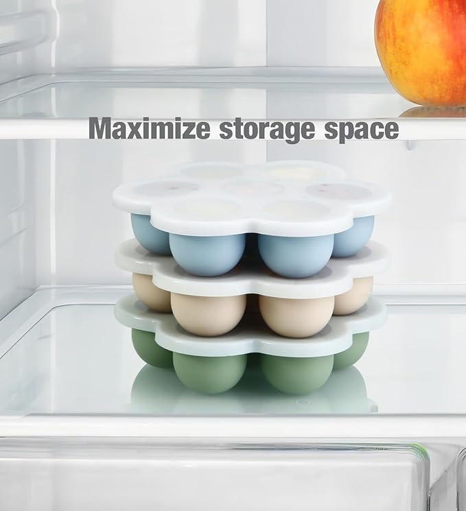 PandaEar 5 Pack Baby Food Freezer Tray with Lids