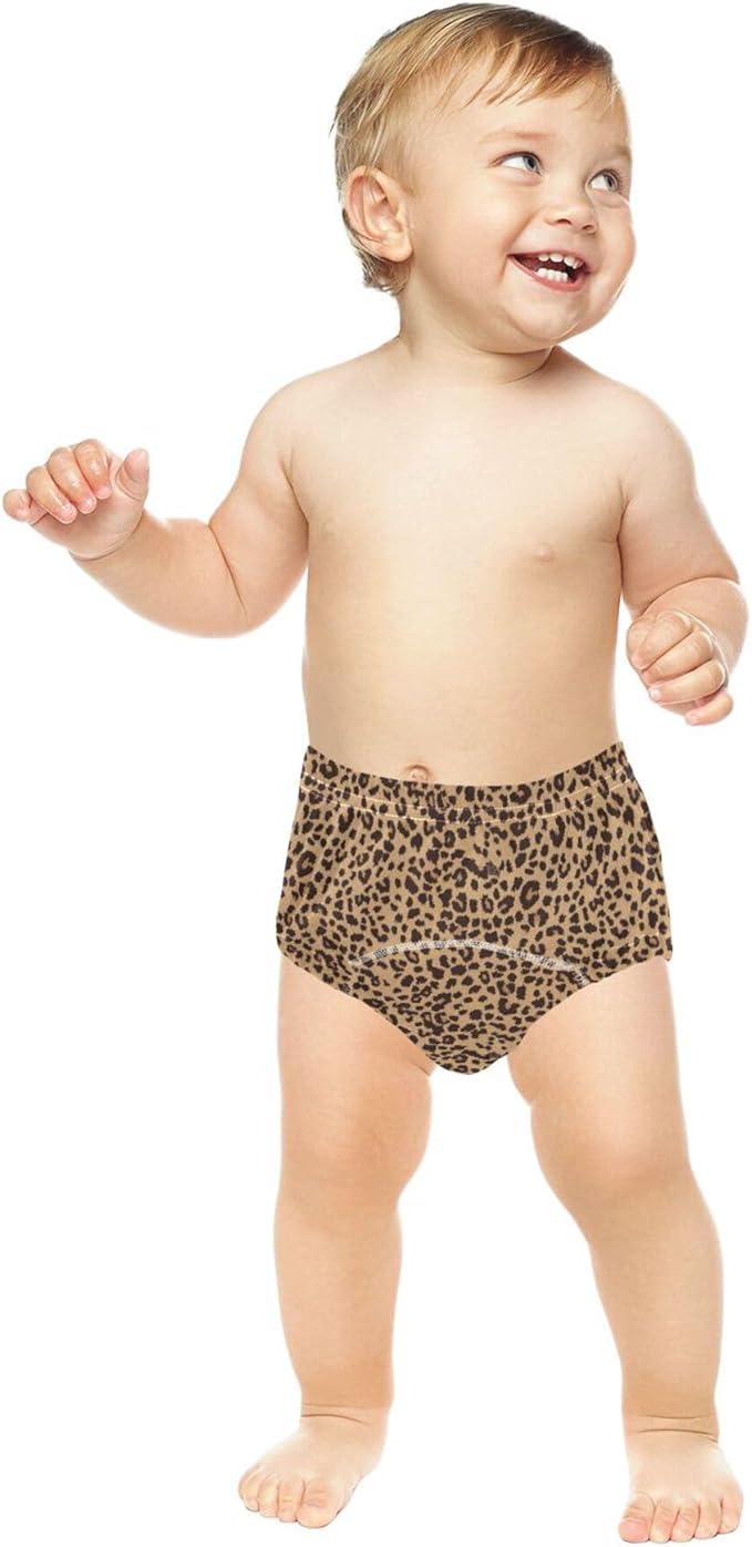 Baby Potty Training Shorts Soft Cotton Overnight Training Pants for 5T Leopard Skin Texture Background