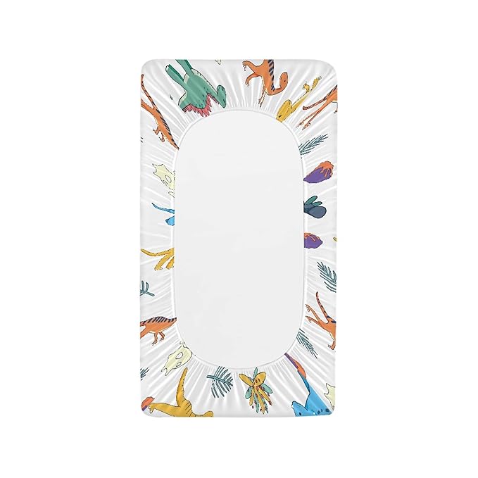 Cartoon Dinosaur Baby Changing Pad Cover Infant Newborn Diaper Table Change Mat Sheet Cover Changing Table Covers for Baby Boys