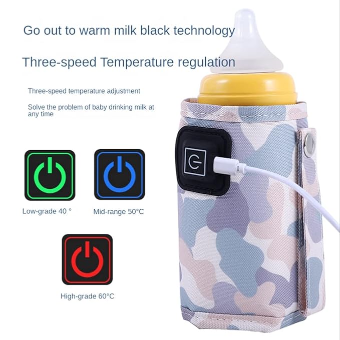Universal USB Milk Water Warmer Travel Stroller Insulated Bag Baby Nursing Bottle Heater