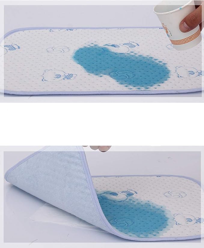 Monvecle Baby Infant Waterproof Cotton Changing Pads Washable Resuable Diapers Liners Mats Multi Pieces Pack (Pink Bear-2pcs Medium 28" x 20")